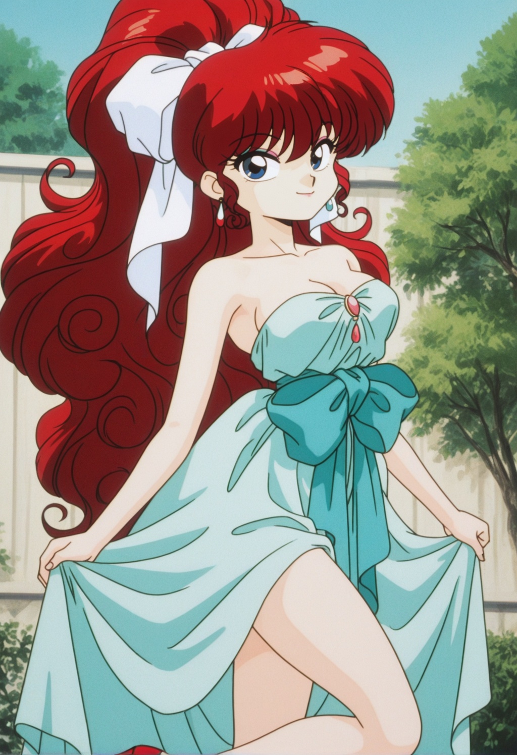 rankosaotome,  1girl,  red hair on Tensor.Art