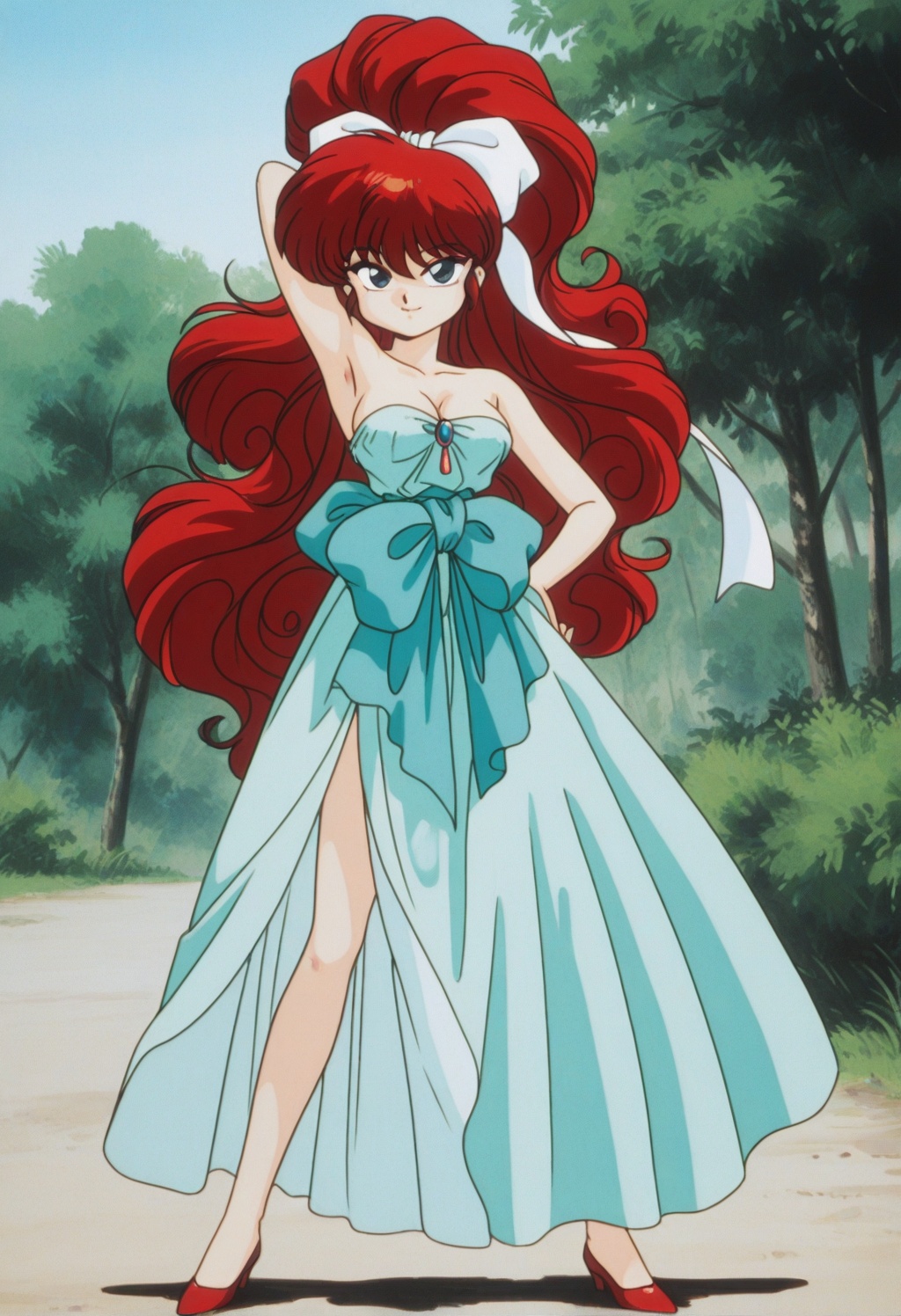 rankosaotome,  1girl,  red hair on Tensor.Art