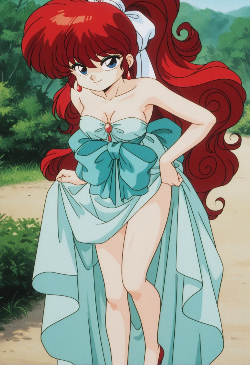 rankosaotome,  1girl,  red hair on Tensor.Art