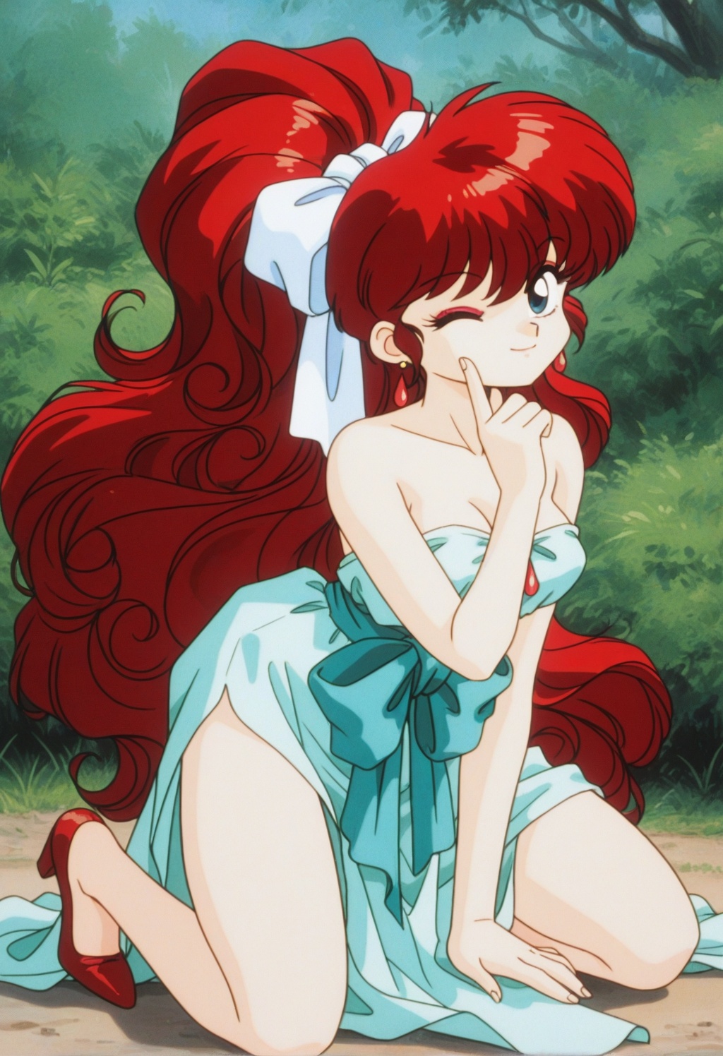 rankosaotome,  1girl,  red hair on Tensor.Art