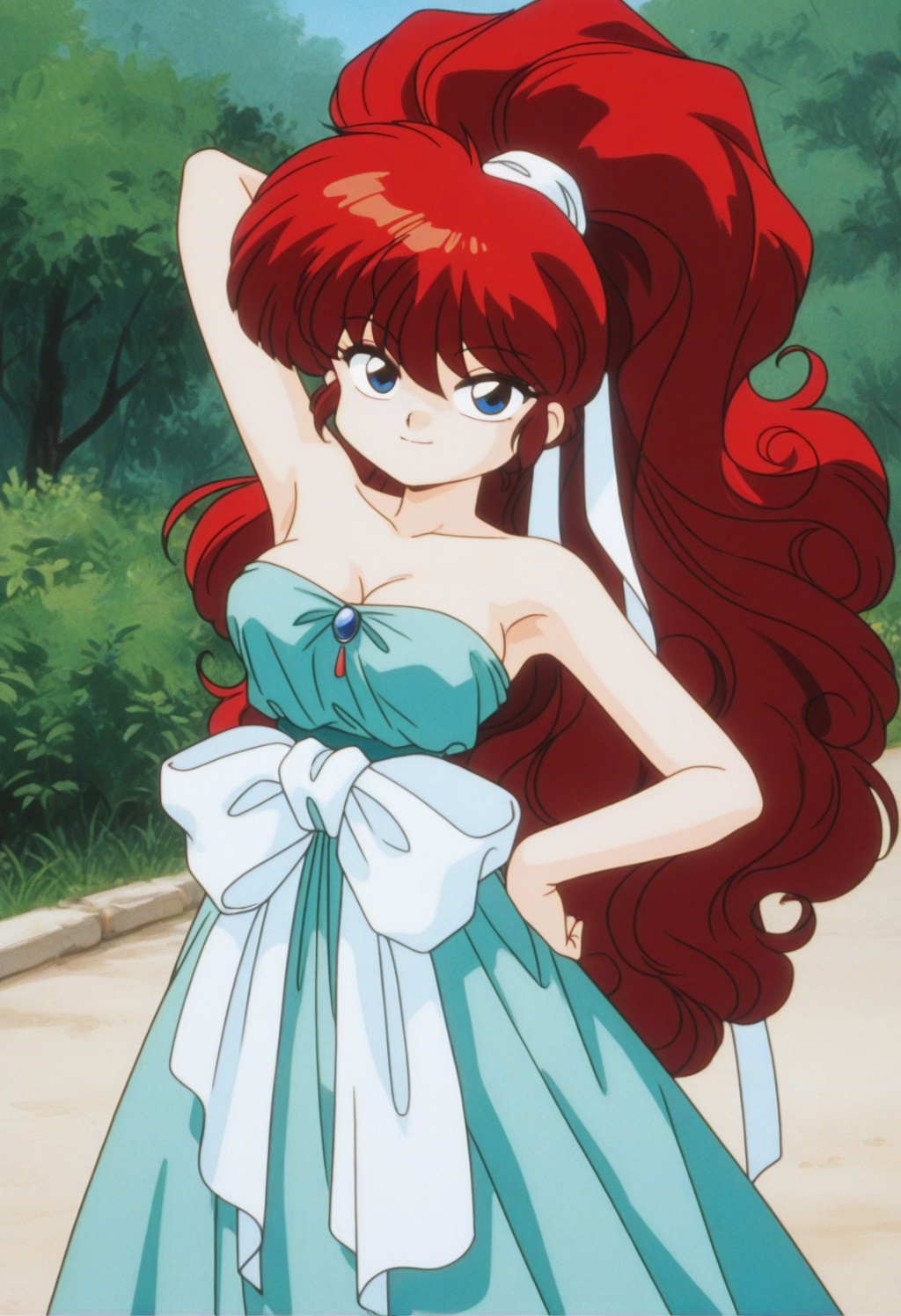 rankosaotome,  1girl,  red hair on Tensor.Art