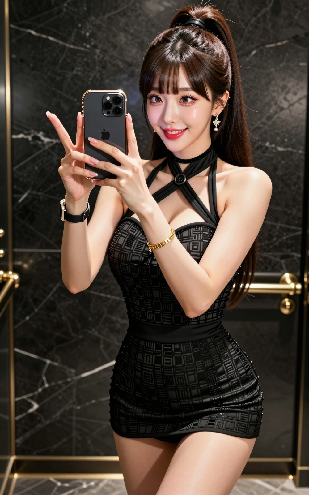 Korean Woman Image Real Photo: 2.0,  Height 185cm,  Hourglass figure with round and voluptuous I-cup breasts on Tensor.Art