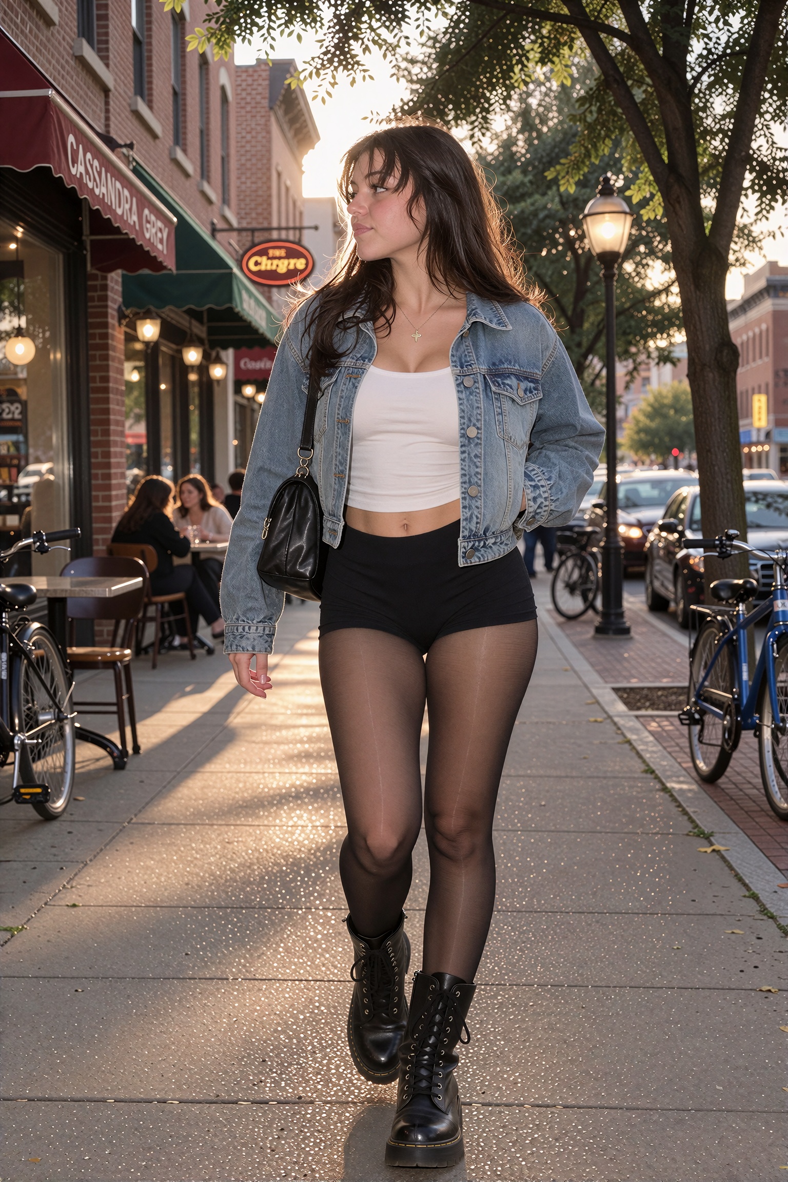 Cassandra Grey,  a young ***** Caucasian female named Cassandra Grey,  she has dark brown eyes. body type: slim waist tone...