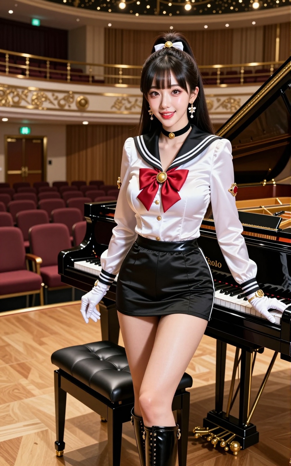 Korean Woman Image Real Photo: 2.0,  Height 185cm,  Hourglass figure with round and voluptuous I-cup breasts on Tensor.Art