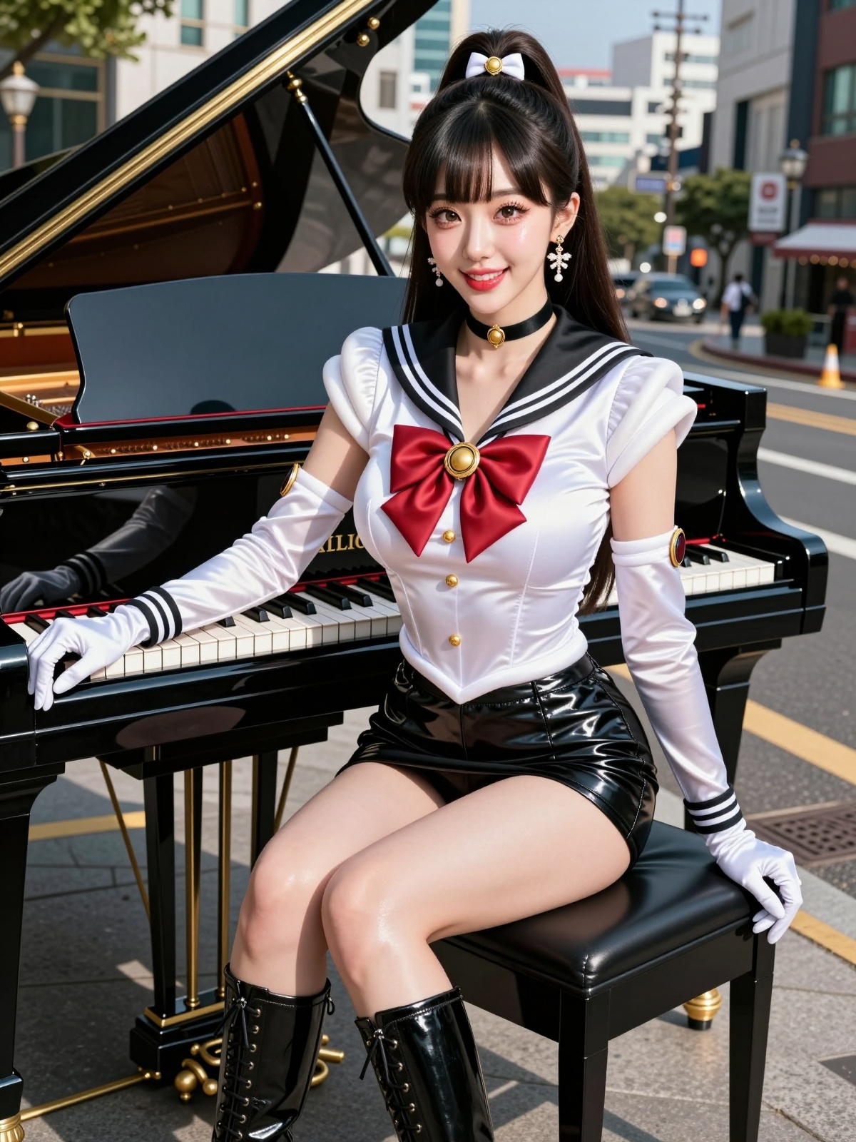 Korean Woman Image Real Photo: 2.0,  Height 185cm,  Hourglass figure with round and voluptuous I-cup breasts on Tensor.Art