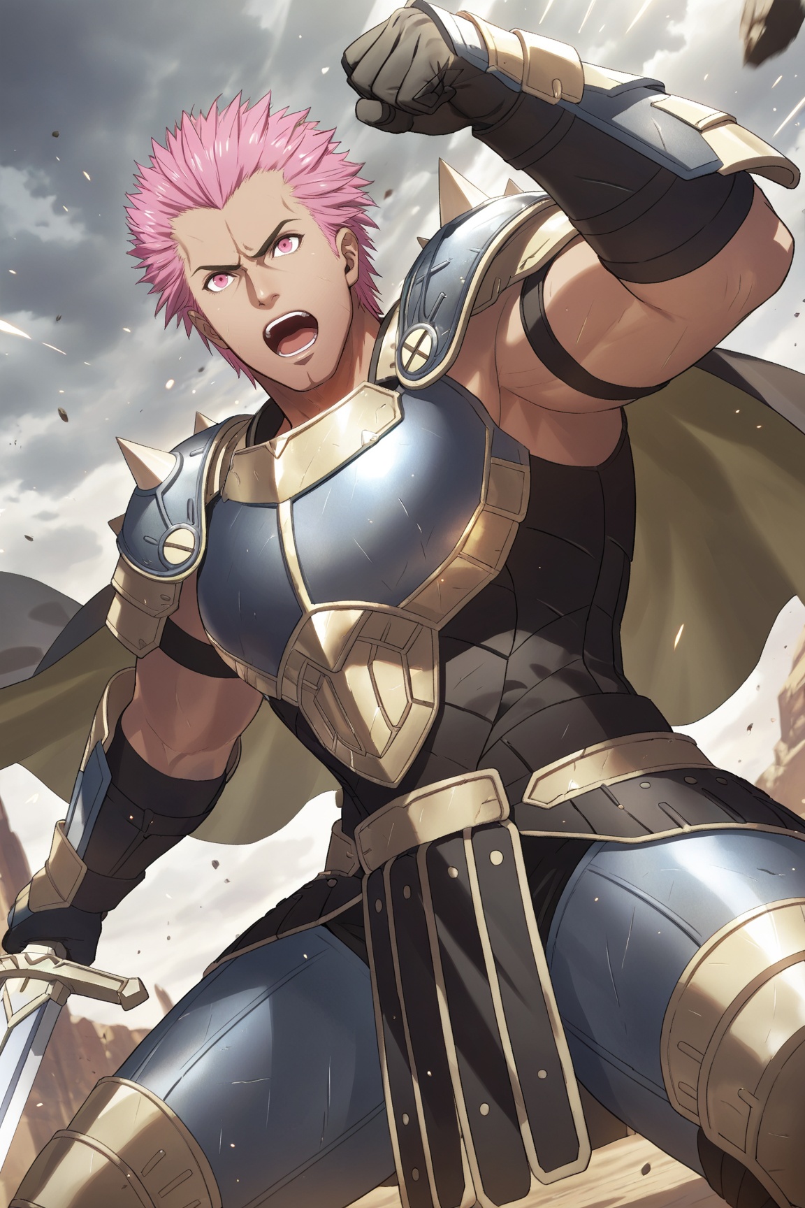 1boy,  Holst_FE3H,  pink hair on Tensor.Art