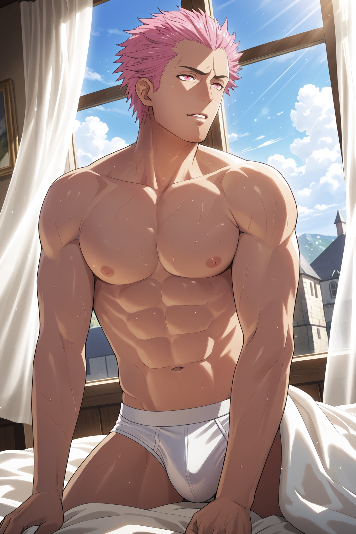 1boy,  Holst_FE3H,  pink hair on Tensor.Art