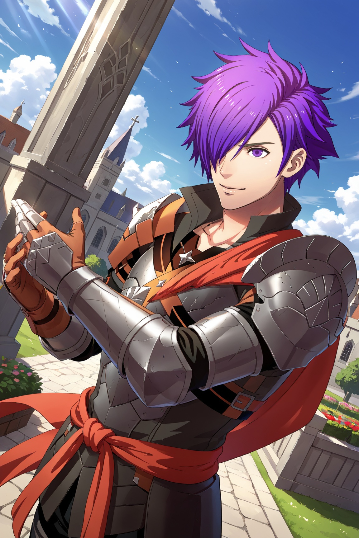 1boy,  Shez_FE3H,  purple hair on Tensor.Art