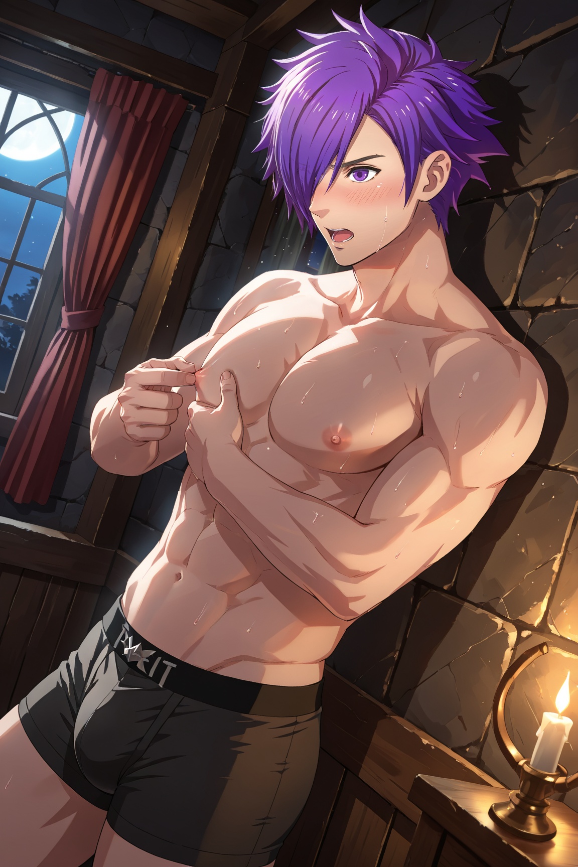 1boy,  Shez_FE3H,  purple hair on Tensor.Art