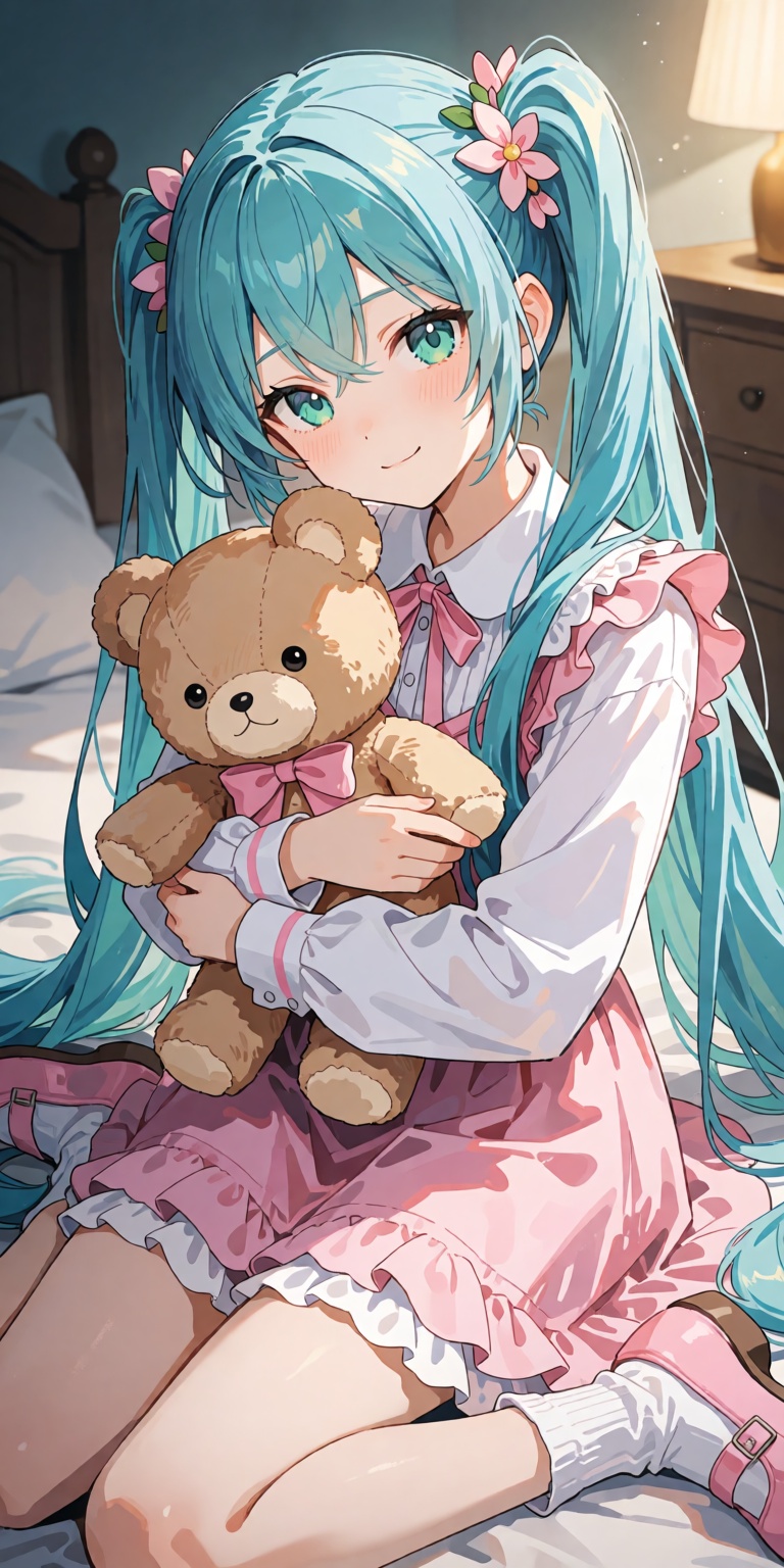 1girl,  solo,  Hatsune Miku in official art style on Tensor.Art