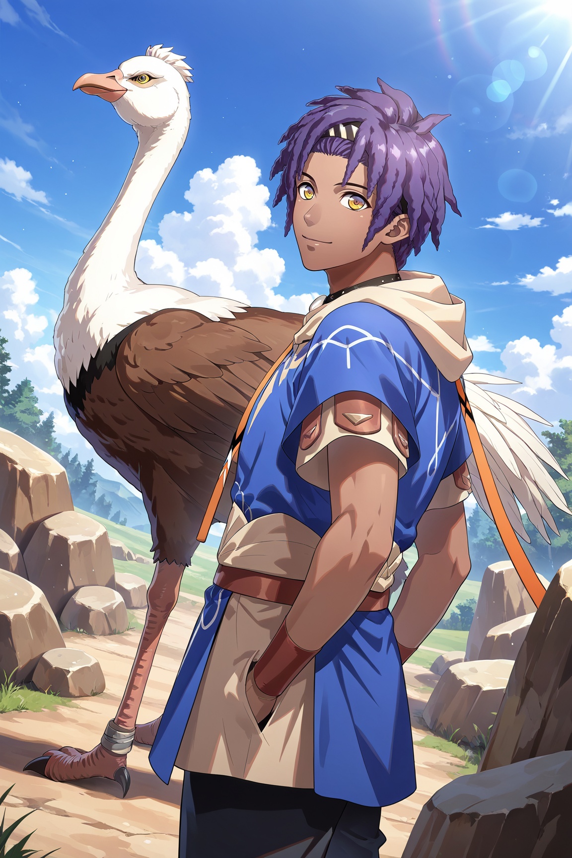 1boy,  CaiFEFW,  purple hair on Tensor.Art