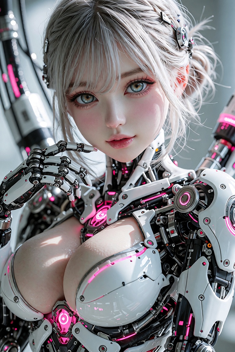 extreme photorealistic live-action cybernetic beauty portrait,  young ***** Japanese woman,  age 21+ on Tensor.Art