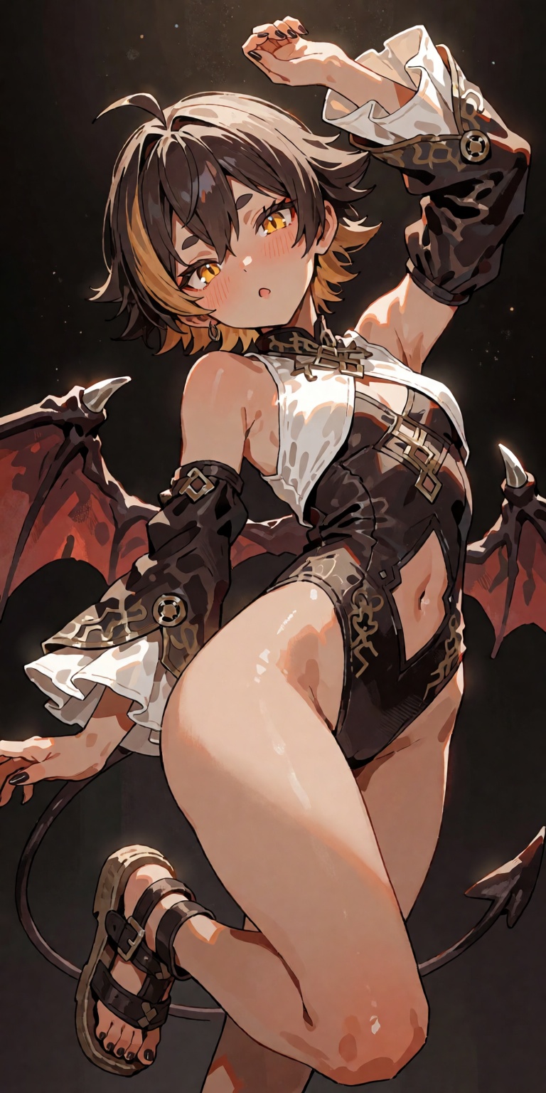 1girl,  solo,  an original demon-inspired fantasy character on Tensor.Art