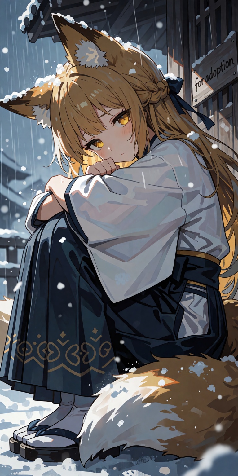 1girl,  solo,  an original kitsune fox girl inspired by Baalbuddy style on Tensor.Art