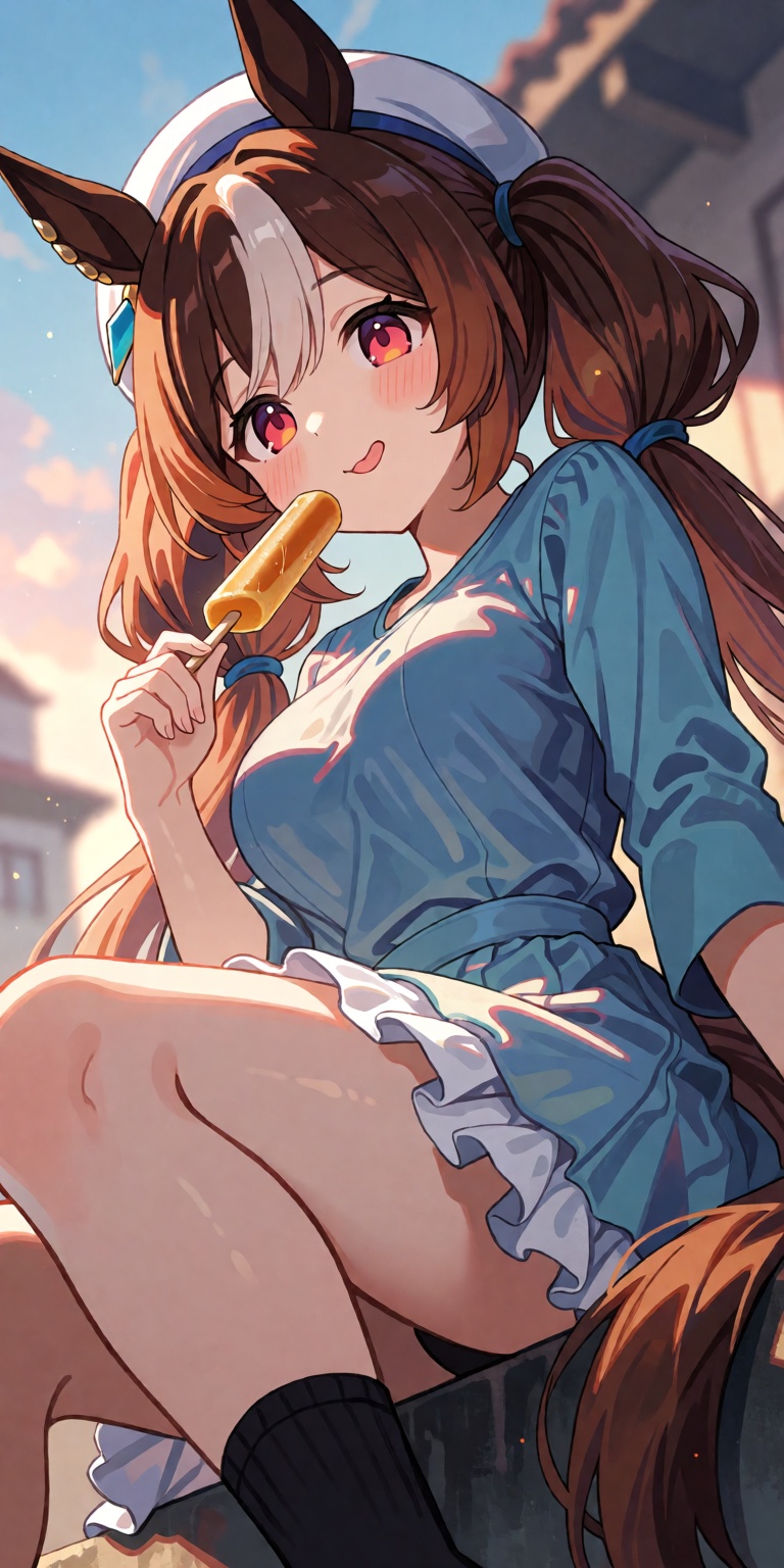 1girl,  solo,  an original chibi horse girl character from Umamusume style on Tensor.Art