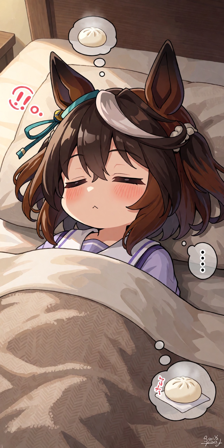 1girl,  solo,  Cheval Grand from Umamusume in a cozy chibi style on Tensor.Art