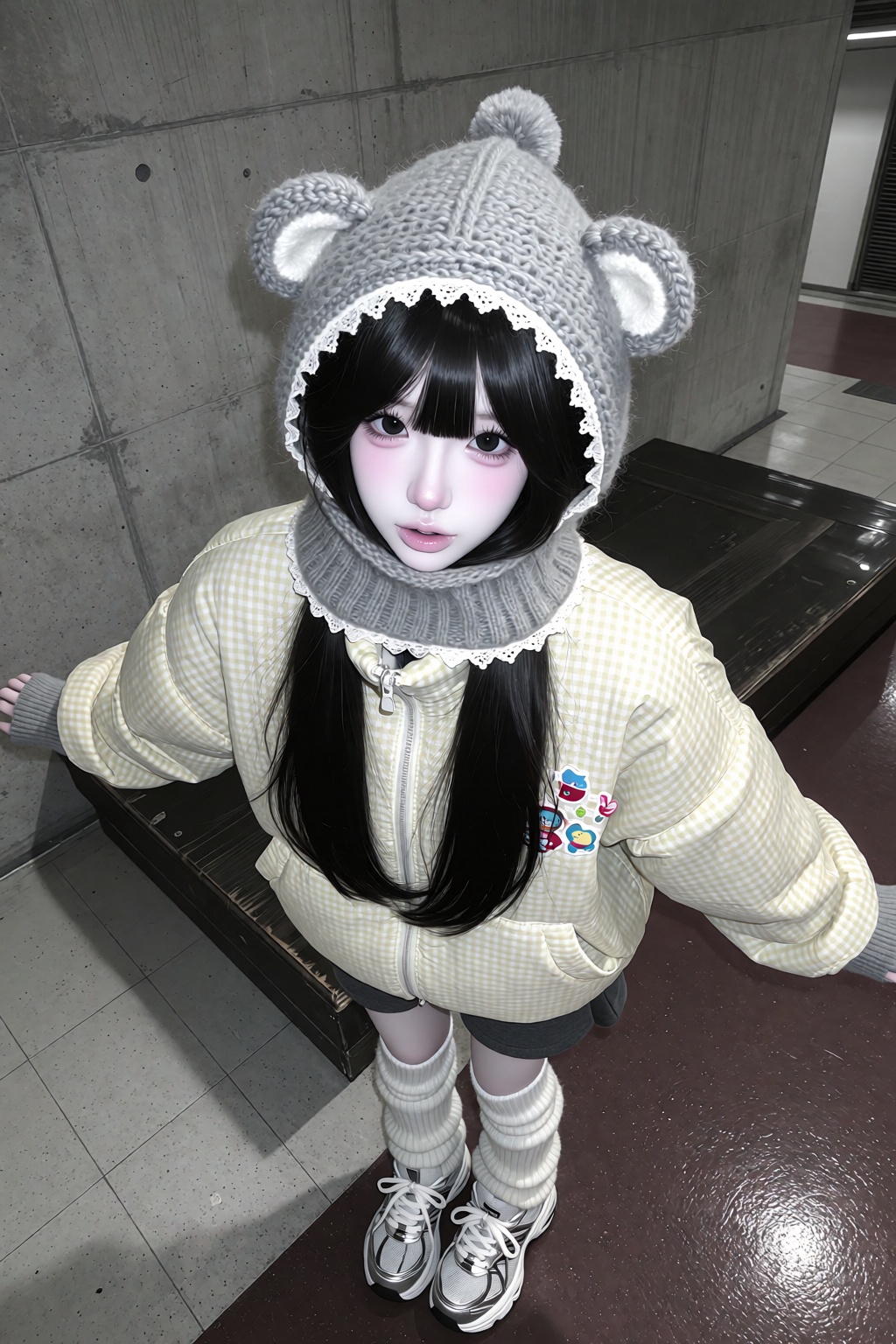 character: ***** young woman,  petite slender build,  fair pale skin on Tensor.Art