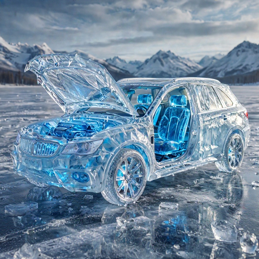 car out of ice,  realistic,  8k on Tensor.Art