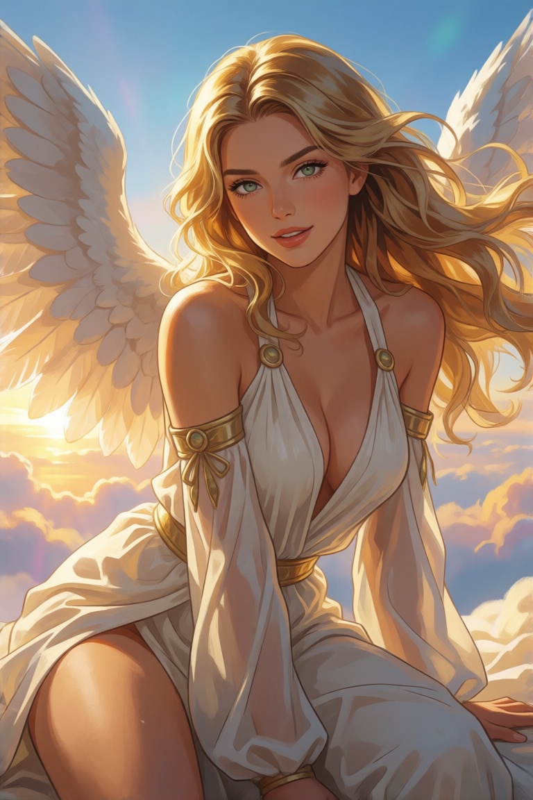 cowboy shot,  sunrise,  1girl on Tensor.Art