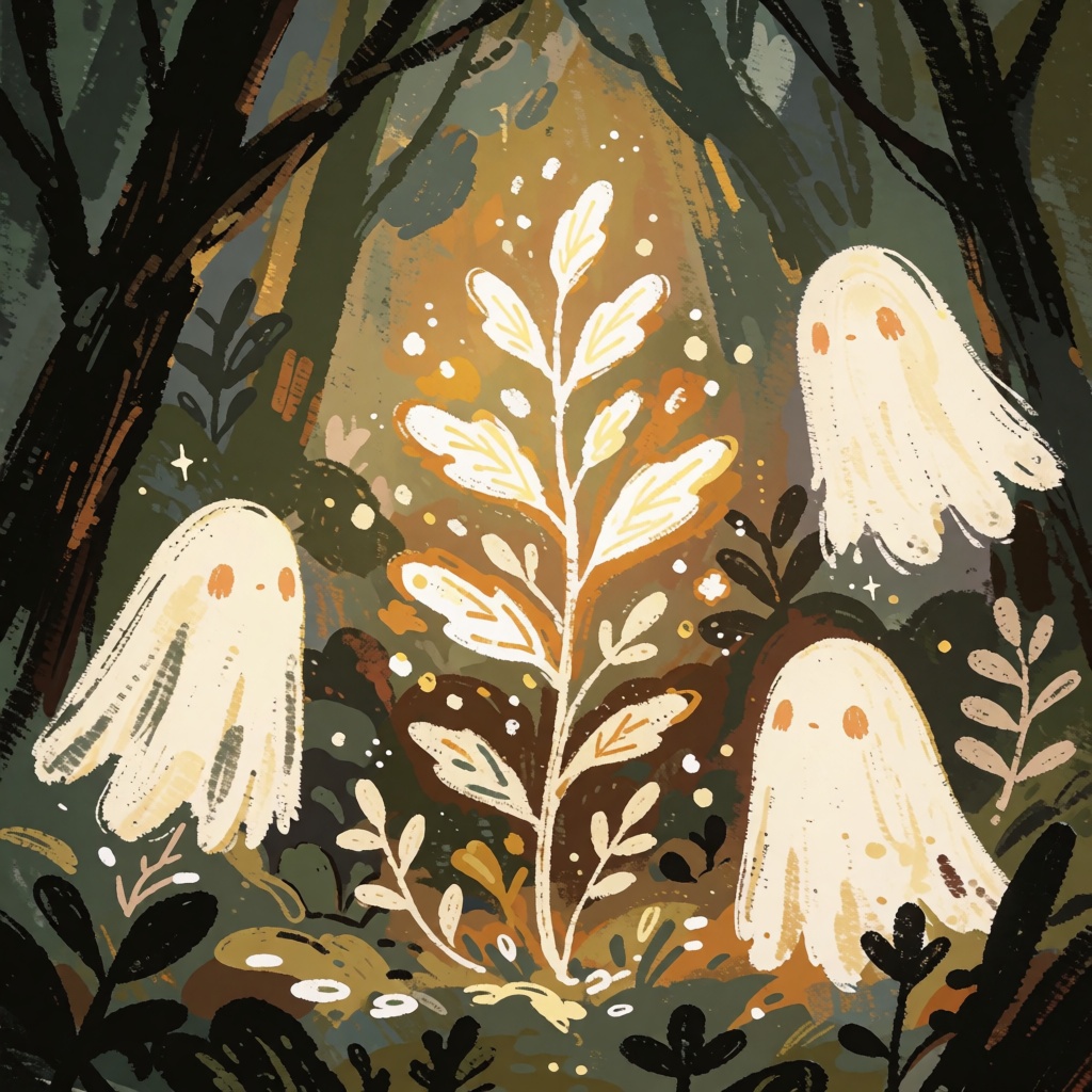 style: whimsical illustration,  painterly art,  The image depicts a serene on Tensor.Art