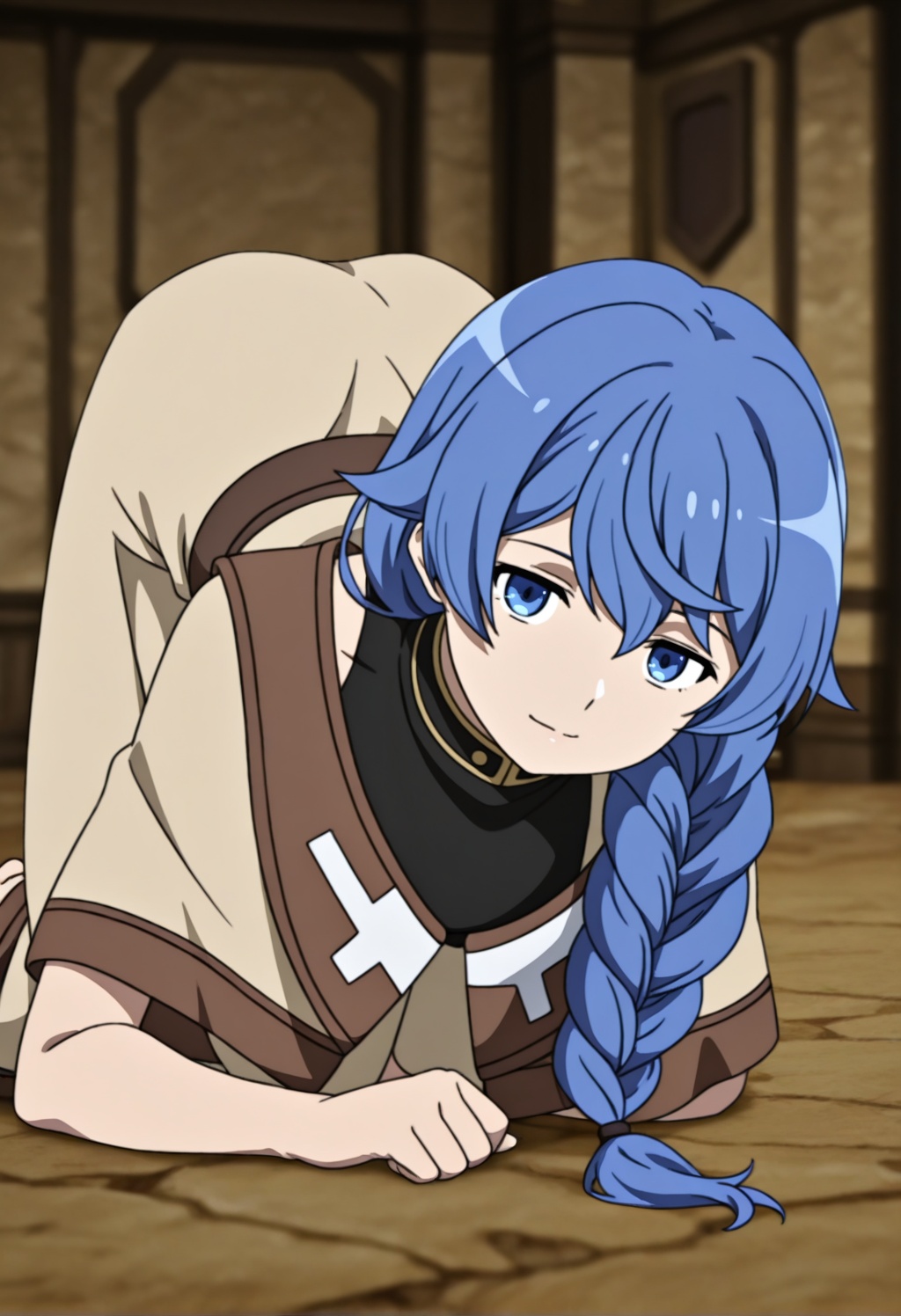 rokarimt,  1girl,  blue hair on Tensor.Art