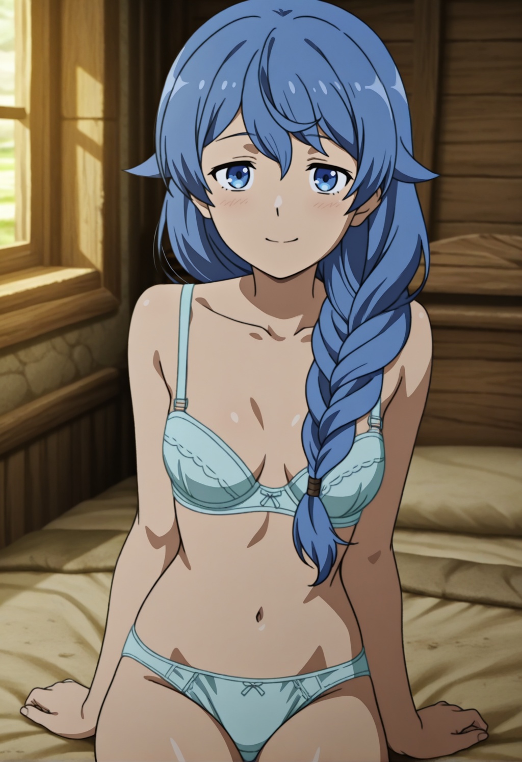 rokarimt,  1girl,  long blue hair on Tensor.Art
