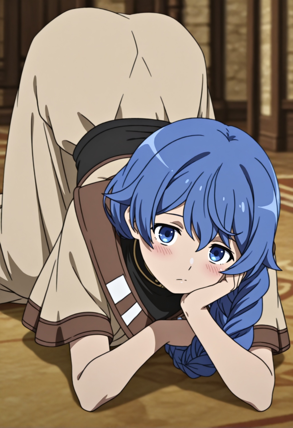 rokarimt,  1girl,  blue hair on Tensor.Art