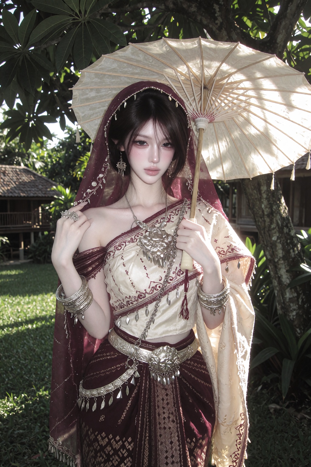 character: ***** young woman,  slim petite build,  fair luminous skin on Tensor.Art