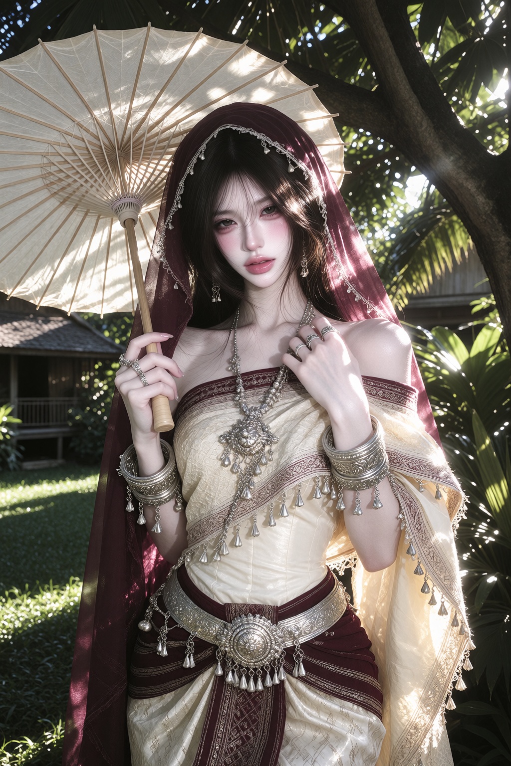 character: ***** young woman,  slim petite build,  fair luminous skin on Tensor.Art