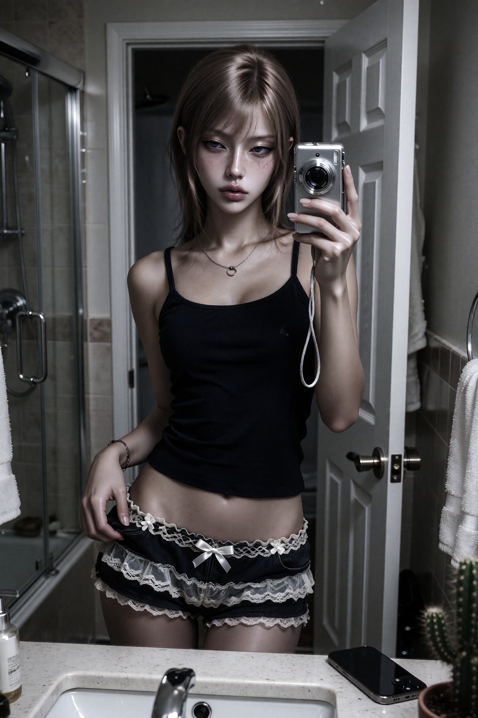 (((masterpiece,  ultra-detailed,  polished 8k digital artwork))). (((A young woman))) on Tensor.Art