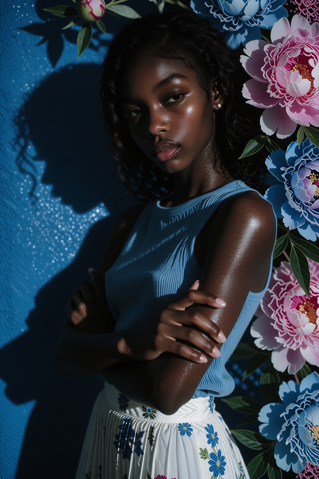 a young 20 years old nigerian woman,  with flawless,  glowing deep-espresso skin on Tensor.Art