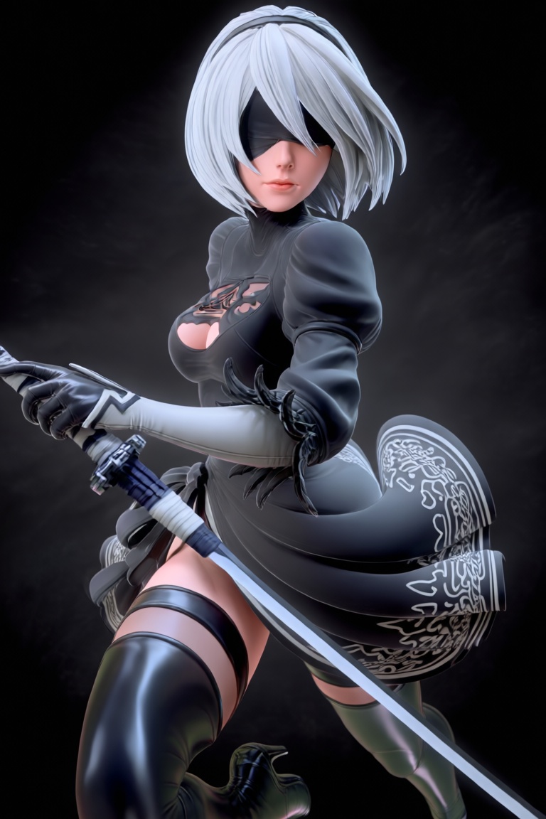 @zbrush_art,  This image features a highly detailed 3D model of a character that appears to be inspired by or directly fro...