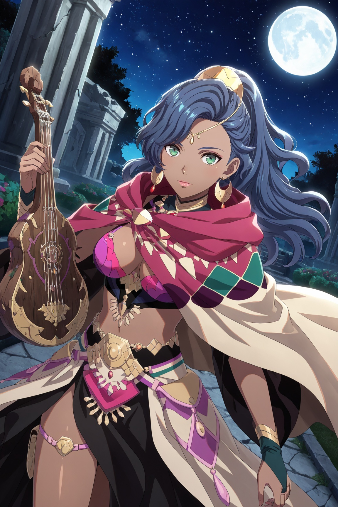1girl,  LedaFEFW,  blue hair on Tensor.Art