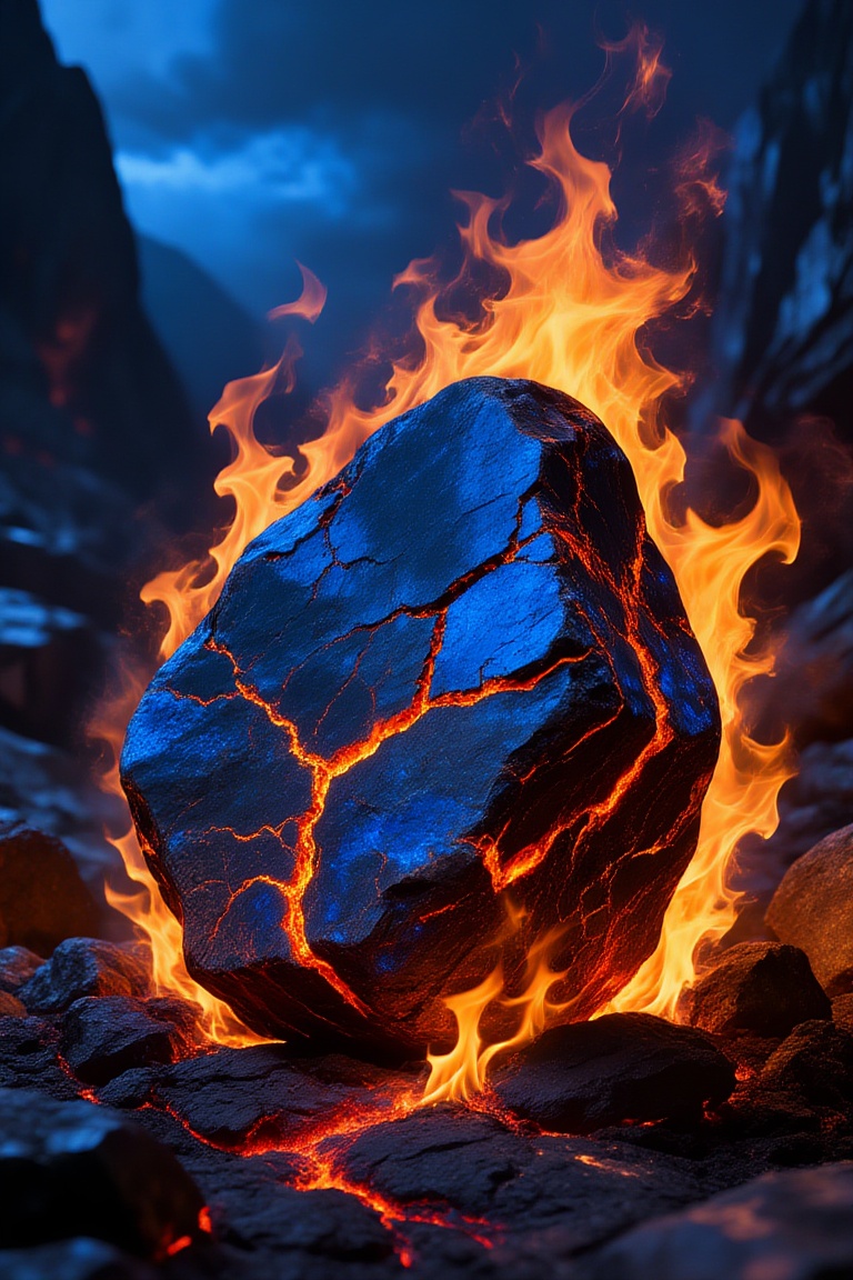 realistic,  8k,  fire stone on Tensor.Art
