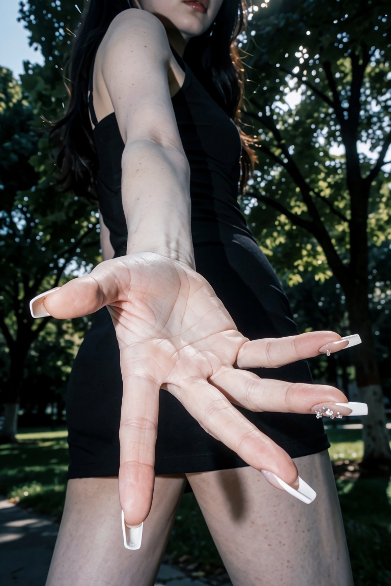 woman,  solo,  one hand on Tensor.Art