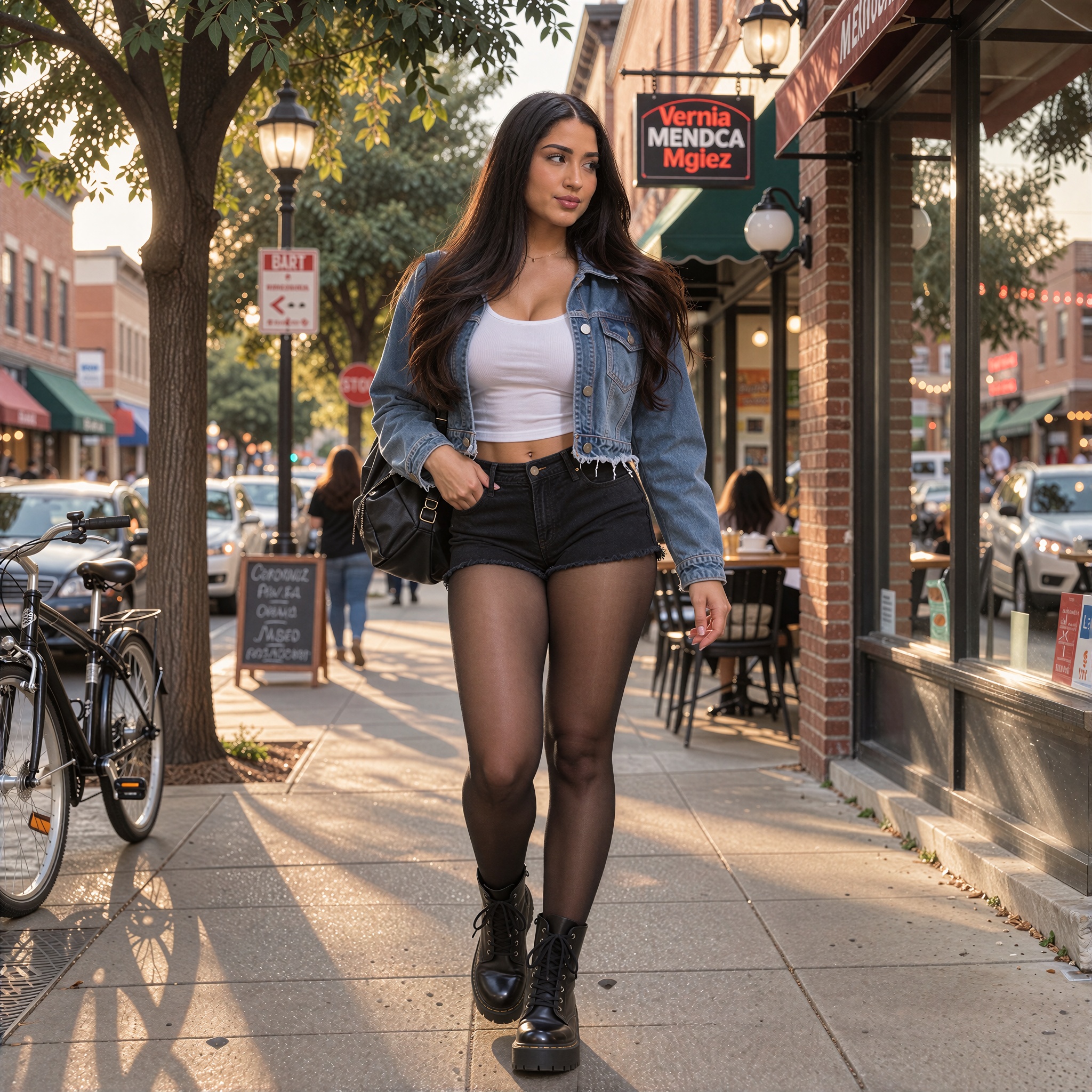 Veronica Mendez,  a young Mexican ***** female named Veronica Mendez,  she has dark brown eyes. she has long eyelashes. fa...