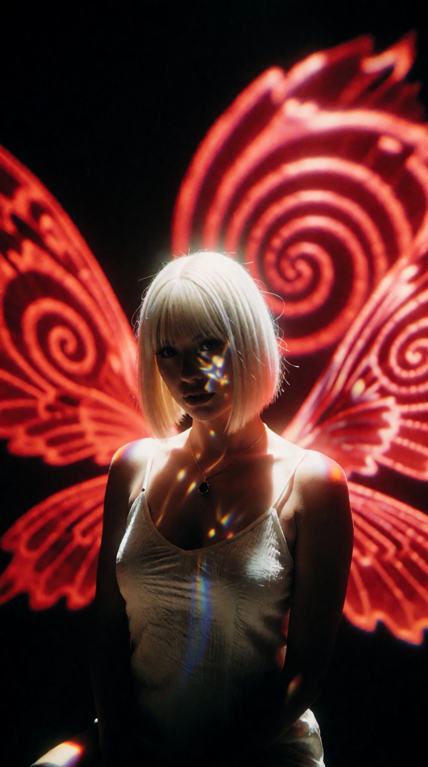 @oswaldo_cepeda,  A mesmerizing,  high-contrast cinematic portrait of a young woman with a sleek on Tensor.Art