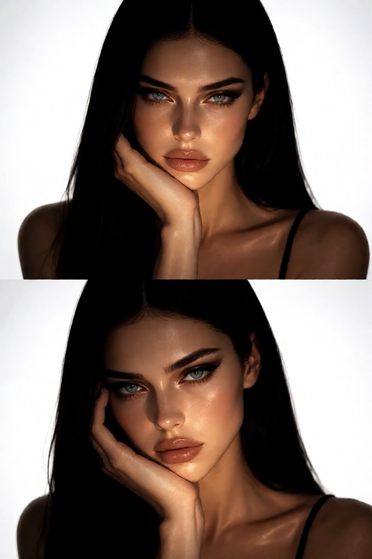 1girl,  solo,  multi-panel diptych composition on Tensor.Art