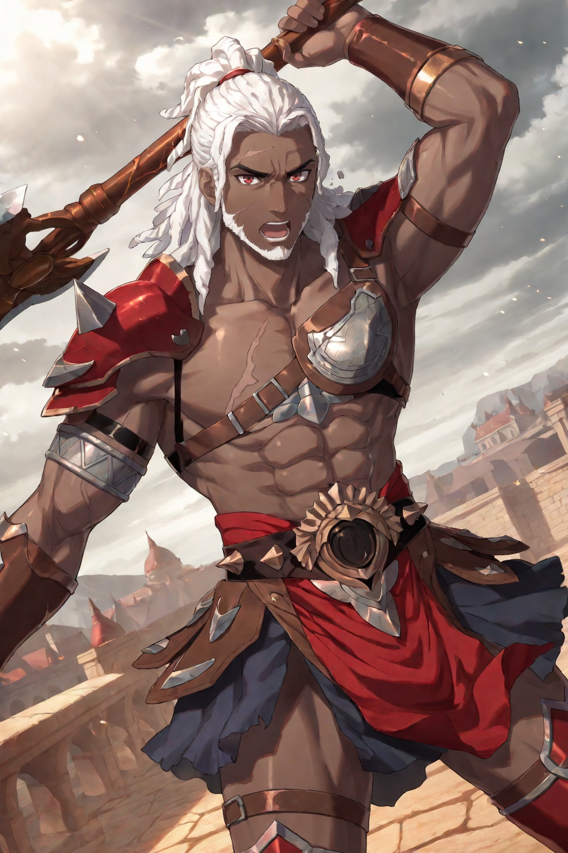 1boy,  BernardFEFW,  dark skin on Tensor.Art