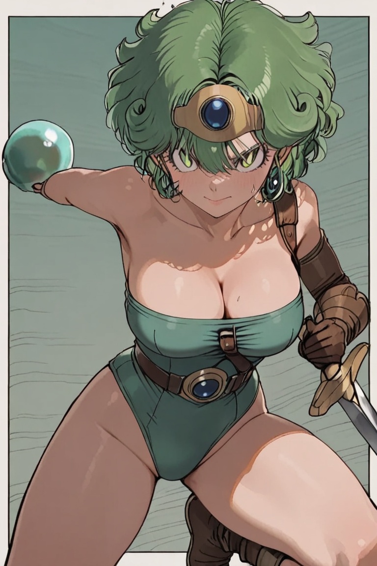 Large breasts,  a leotard stretched tight over the bust,  Off-the-shoulder style on Tensor.Art