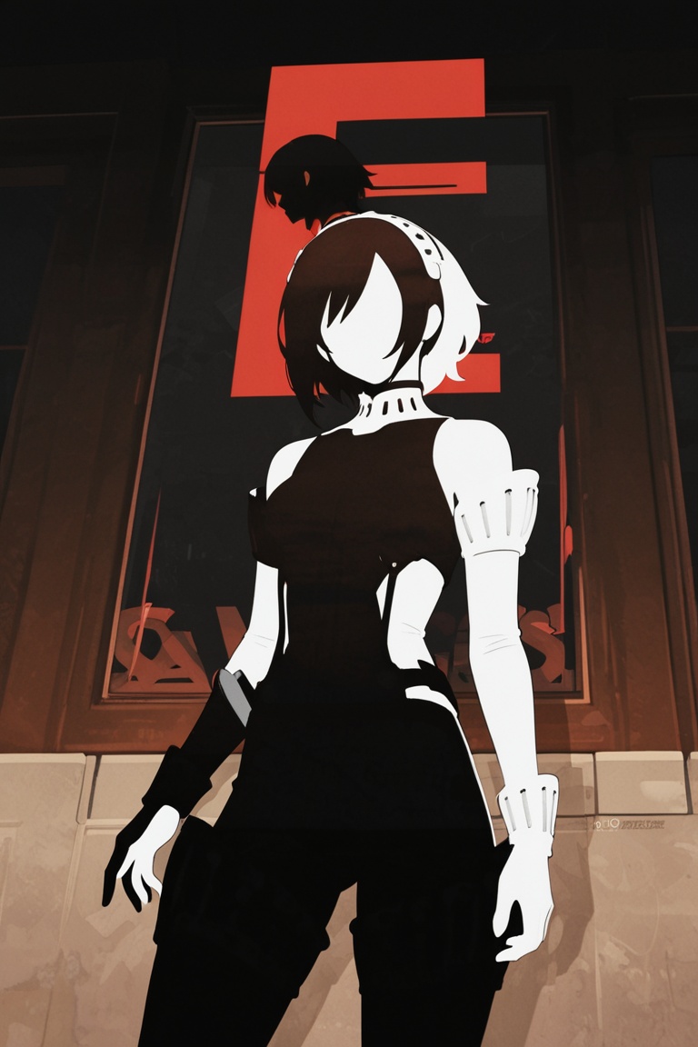 Character silhouette,  solid-color silhouette,  masterpiece on Tensor.Art