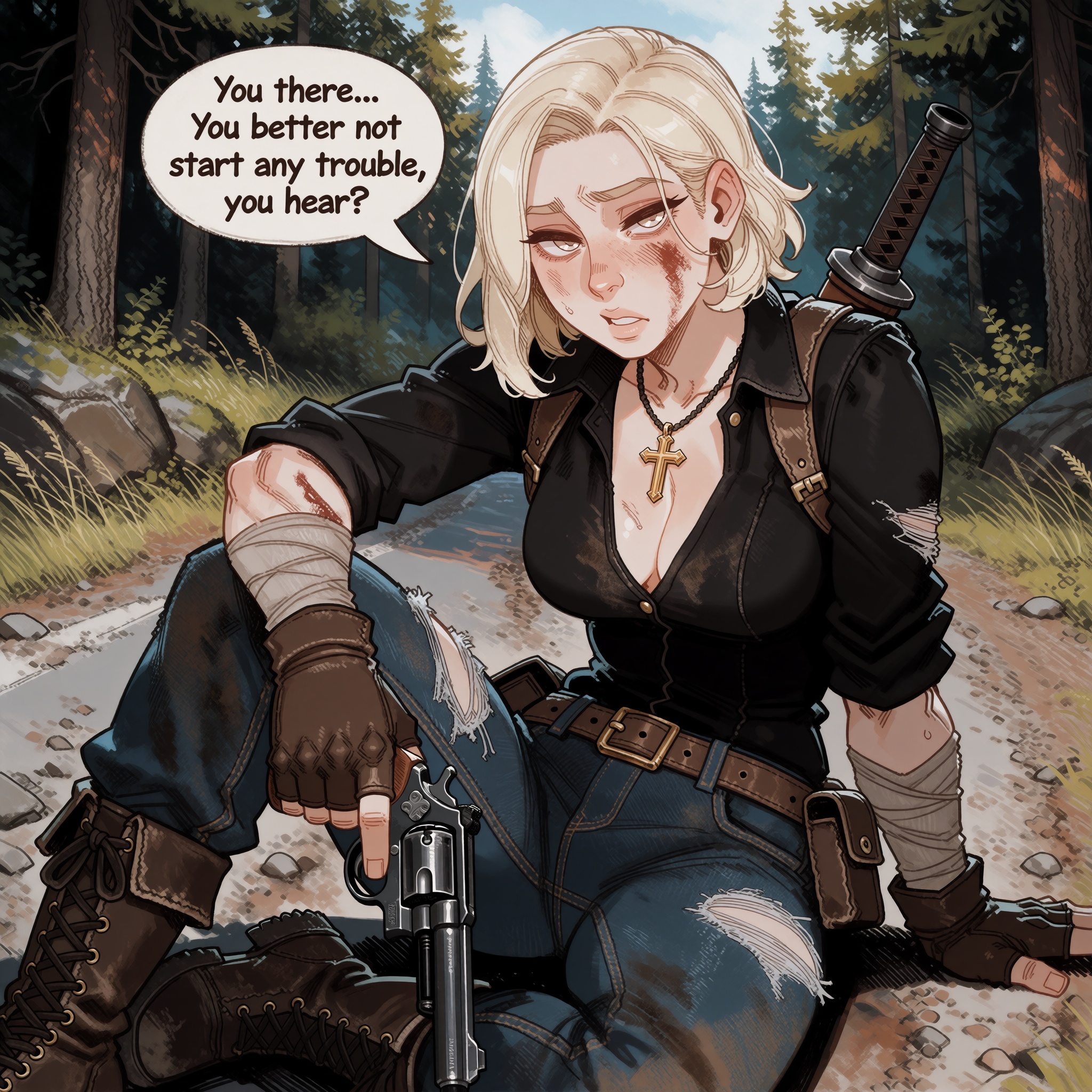 Vv.LXVIII - Requiem,  apocalypse themed,  she is not wearing gloves on Tensor.Art