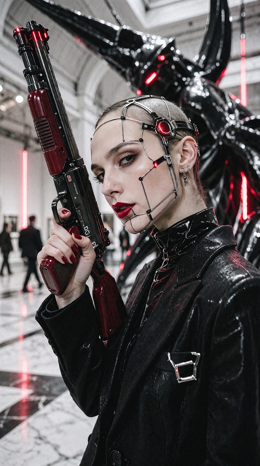 cyber noir style,  ultra realistic photography,  high fashion editorial on Tensor.Art
