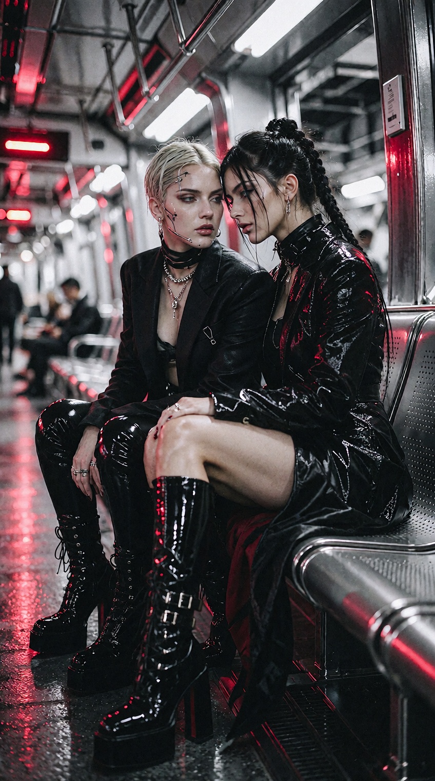 cyber noir style,  ultra realistic photography,  high fashion editorial on Tensor.Art