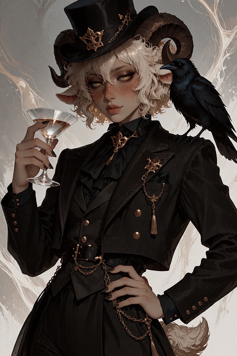 @Ophelia: (large alluring golden-eyes),  curly bleach_blonde pixie-bob haircut,  (Ophelia-Tan-skin on Tensor.Art
