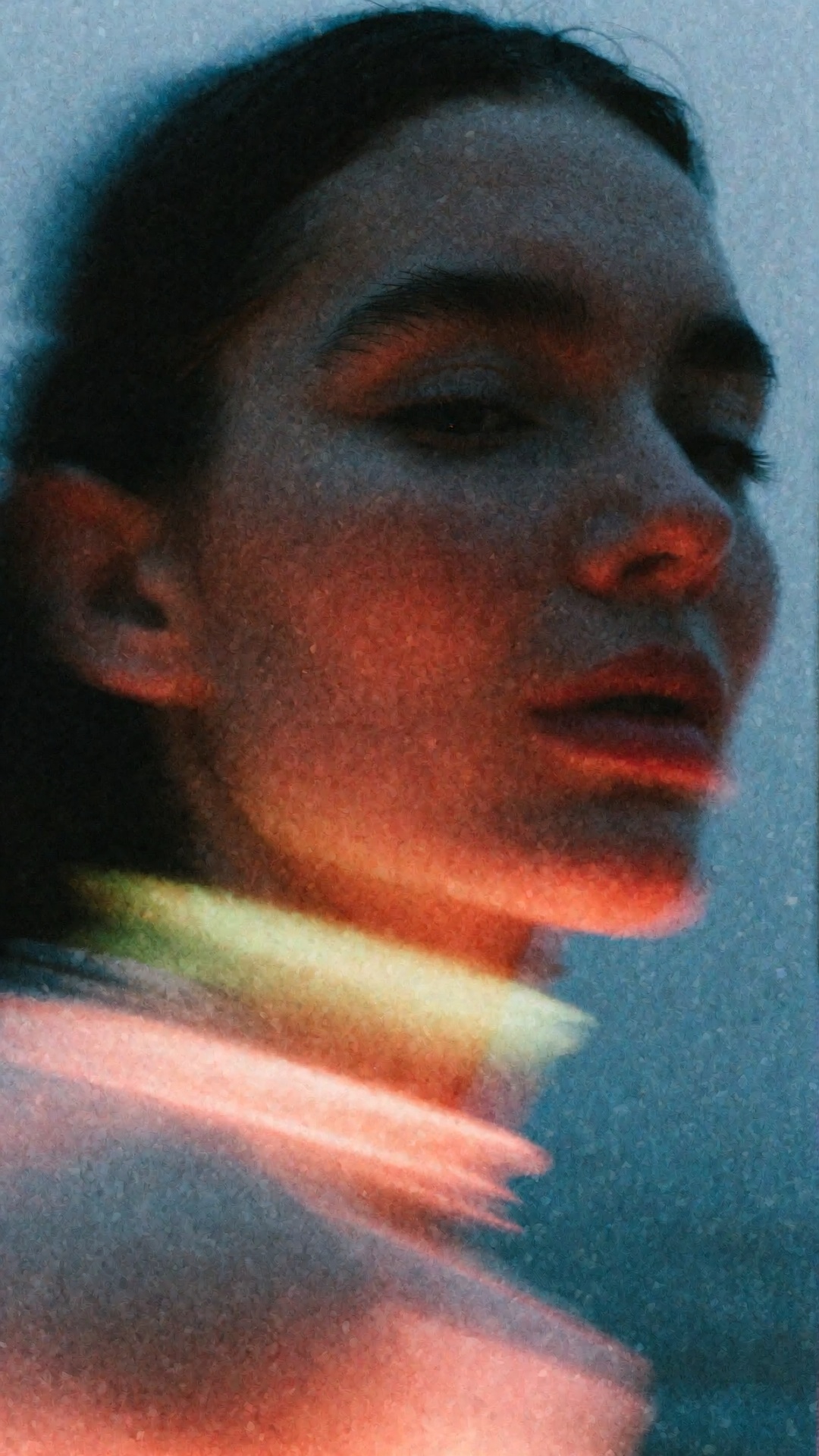 1woman ,  Blurgaze abstract style photography ,  vivid gradient blurs of colors on Tensor.Art