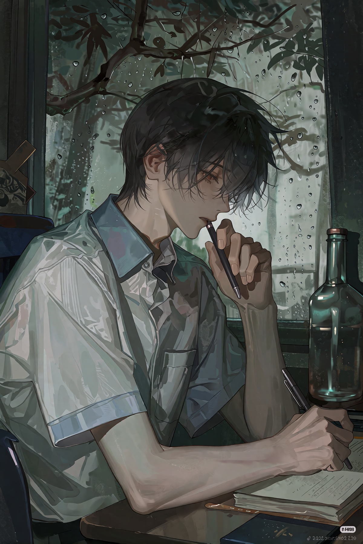 CHARACTER: 1boy,  male focus,  short hair on Tensor.Art