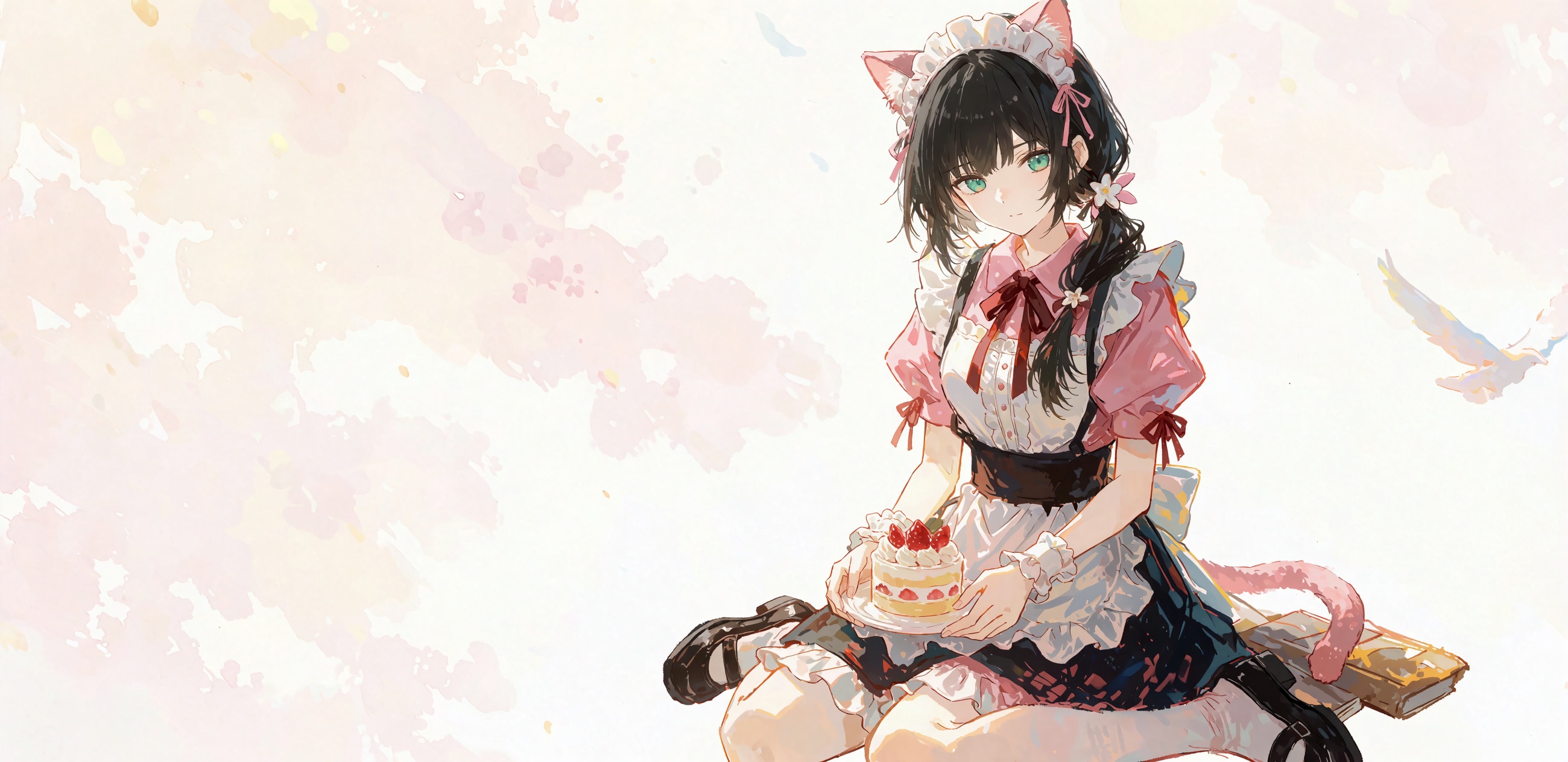 A highly detailed 2.5D anime illustration in an expressive hand-drawn aesthetic,  featuring visible rough brushstrokes,  w...