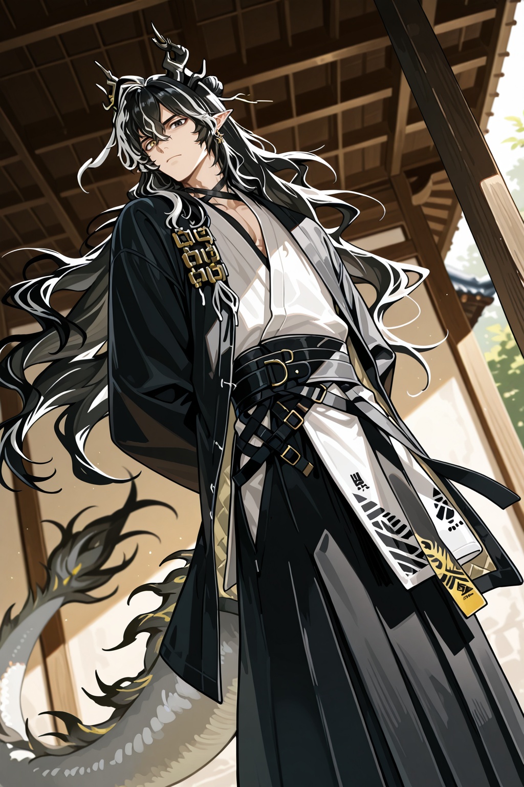male focus,  1boy,  wang \(arknights\) on Tensor.Art