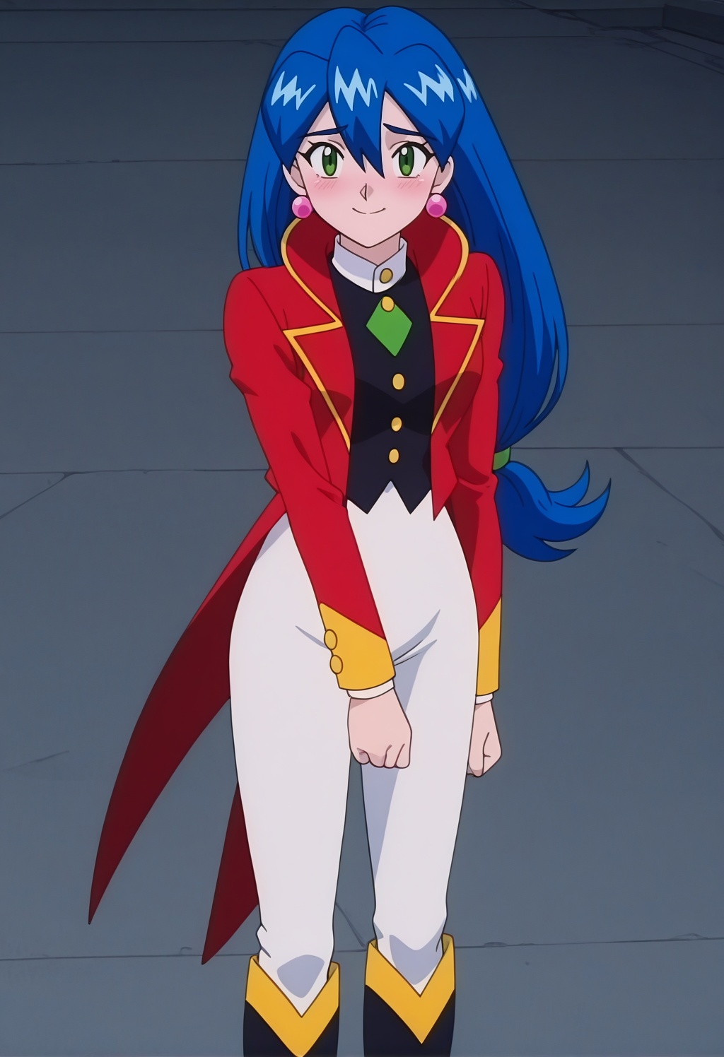 stellapkm,  1girl,  blue hair low-tied long hair on Tensor.Art